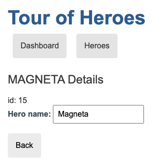 Details of hero in app